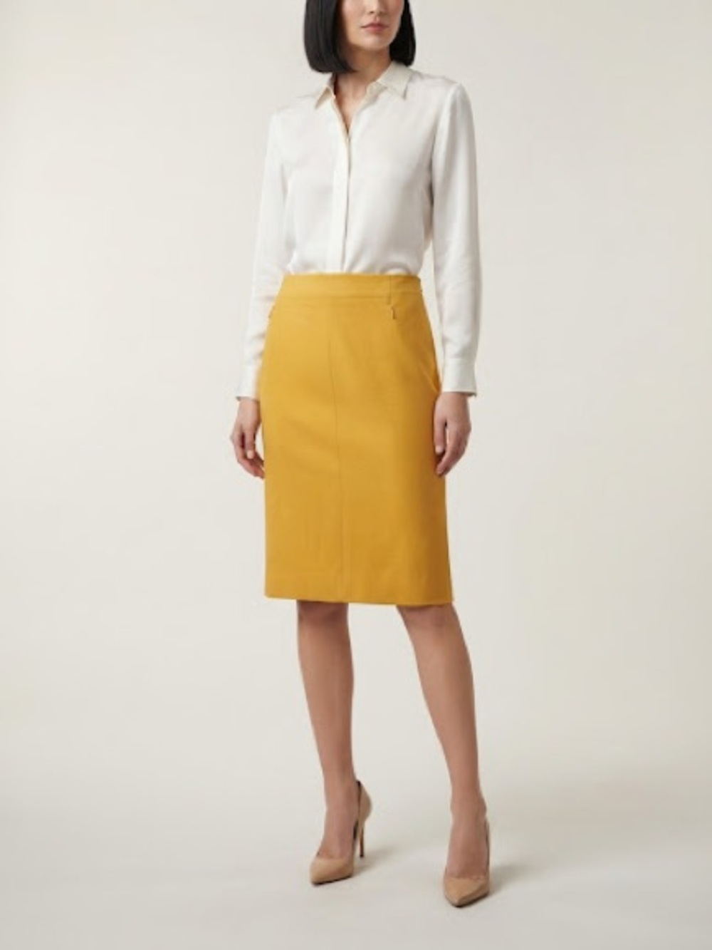 Diane Von Furstenberg Mustard Pencil Skirt 4